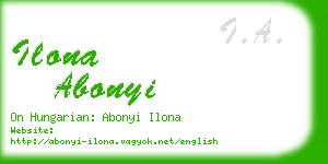 ilona abonyi business card